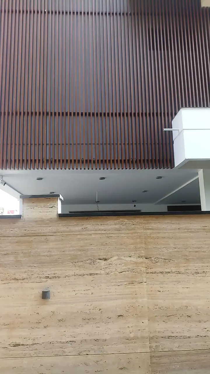 Durable material to create solutions in exterior designs with louvers